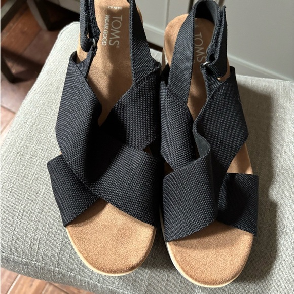 Tom’s Diana crossover platform espadrille casual sandals sz 9.5 - Picture 9 of 9